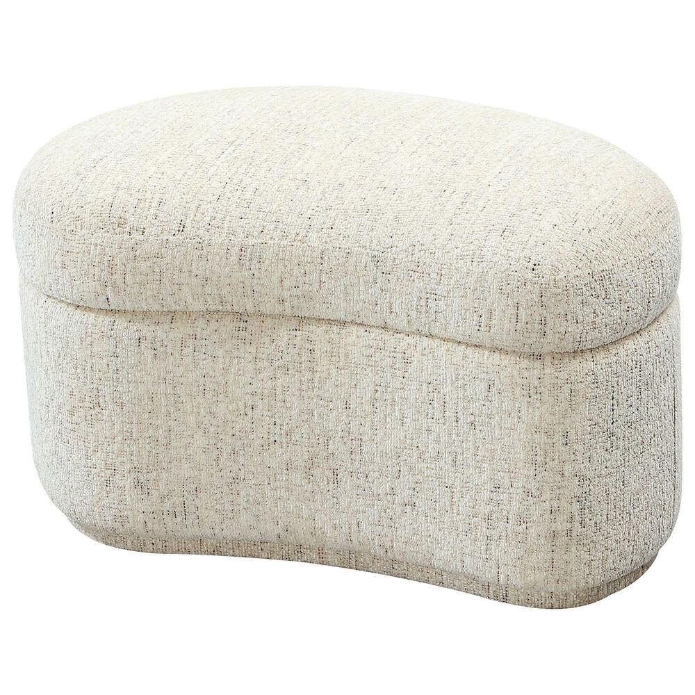 Urban Home Anansi Afra Upholstered Storage Ottoman in Chinchilla, , large
