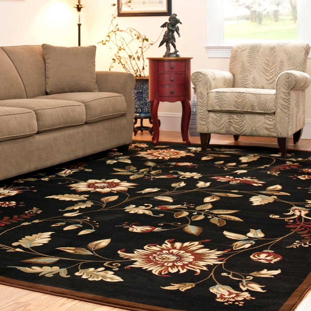 Safavieh Lyndhurst LNH552 8&#39; x 11&#39; Black and Multicolor Area Rug, , large