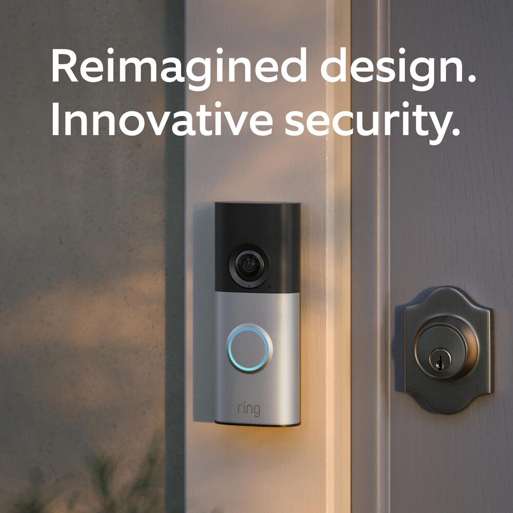 Ring 2K Plus (2nd Gen) Wired Doorbell in Nickel Silver, , large