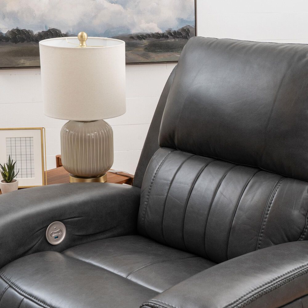 Linon Home Decor Izaiah Power Glider Recliner in Grey, , large
