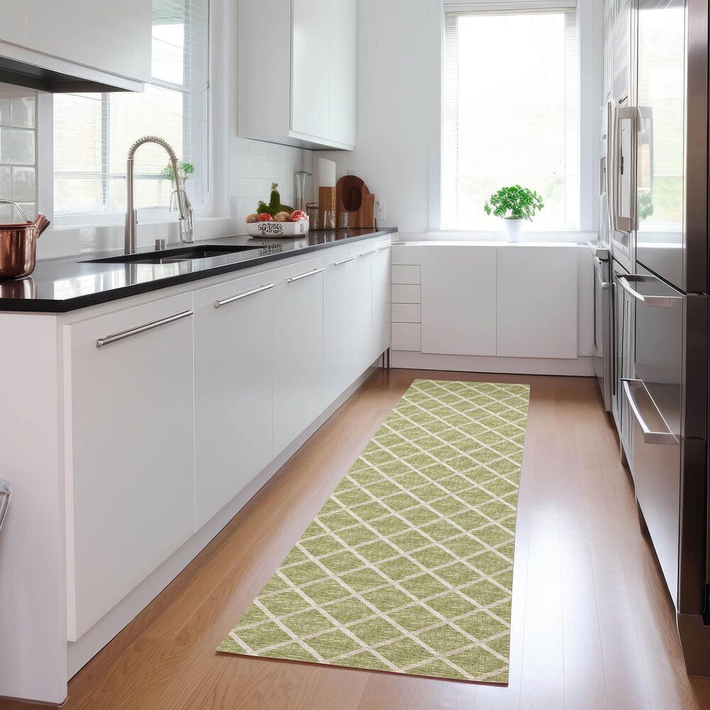 Dalyn Rug Company York 2&#39;3&quot; x 12&#39; Aloe Indoor/Outdoor Runner, , large