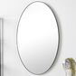 Maple and Jade 40" x 24" Oval Wall Mirror with Thin Minimalistic Frame in Black, , large