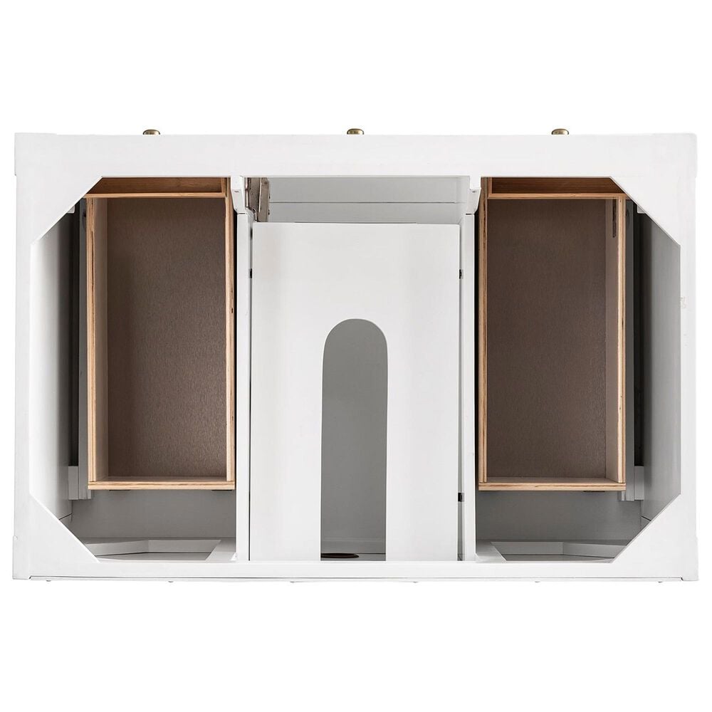 James Martin Vanities Breckenridge 36&quot; Single Bathroom Vanity in Bright White with 3 cm Parisien Bleu Quartz Top and Rectangular Sink, , large