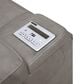 Ashley The Man-Den Power Reclining Loveseat/Console/Adjustable Headrest in Gray, , large