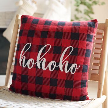 Safavieh Ho Ho Ho 20" Pillow in Red, , large