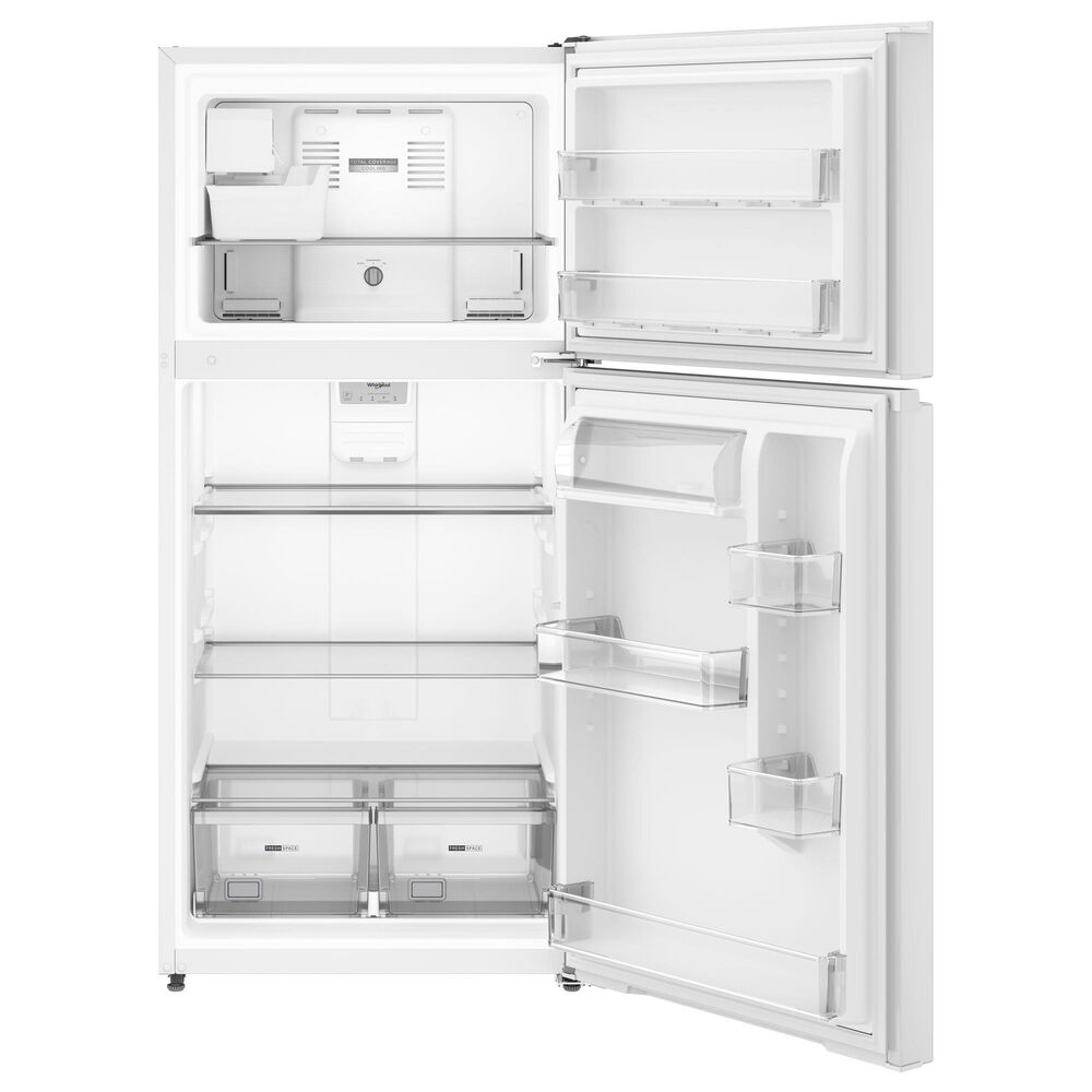 Whirlpool 19.3 Cu. Ft. Top Freezer Refrigerator with Total Coverage Cooling in White, , large