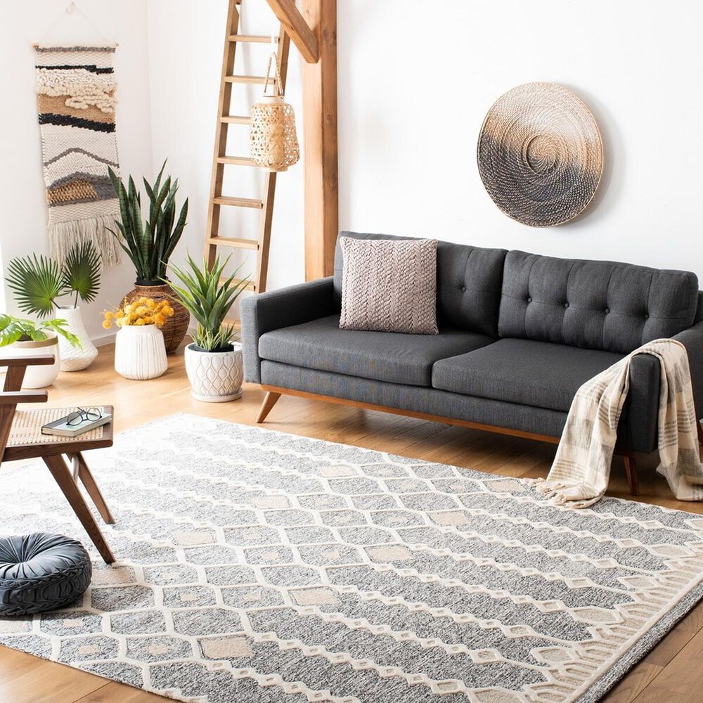 Safavieh Artistry 8&#39; x 10&#39; Ivory and Black Area Rug, , large