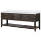 Lexora Home Norwalk 84" Double Bathroom Vanity in Brown Oak with White Quartz Top and Rectangular Sinks, , large
