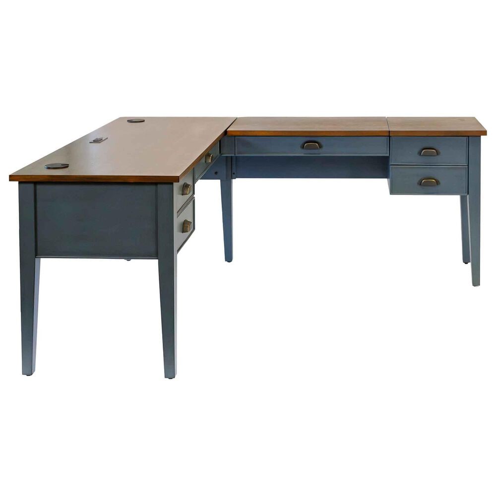 Wycliff Bay HALF PEDASTAL L-DESK, , large