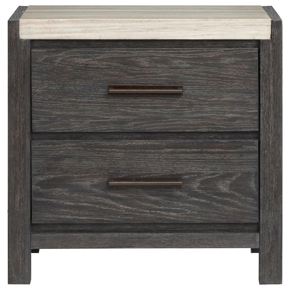 Nicolette Home Plum Creek 2 Drawer Nightstand in Ravenwood Black, , large