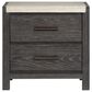 Nicolette Home Plum Creek 2 Drawer Nightstand in Ravenwood Black, , large