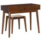 Linon Home Decor Camila Vanity with Stool in Walnut, , large