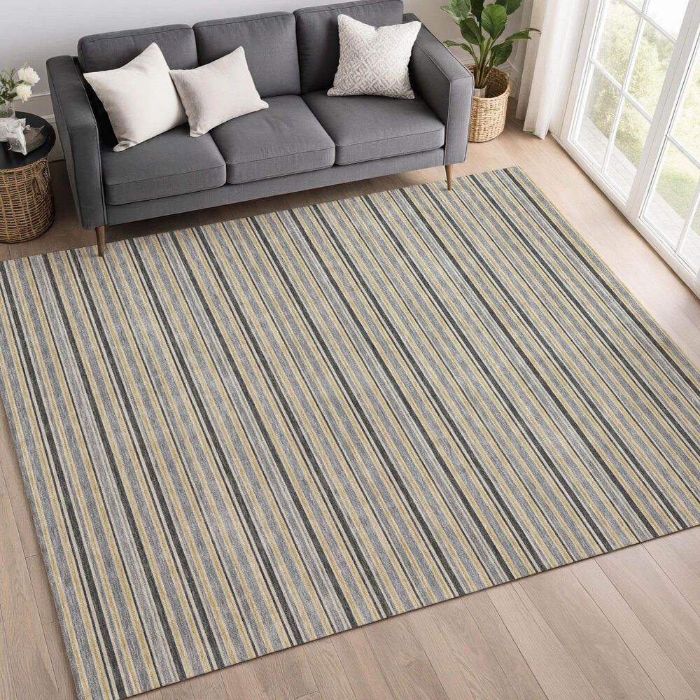 Dalyn Rug Company Soft Essentials Striped Granite 9' x 12' Indoor/Outdoor Area Rug, , large