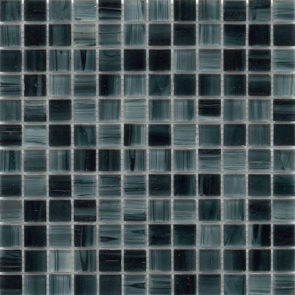 Emser Swirl Lake 1" x 1" Square on 12" x 12" Glass Mosaic Sheet, , large