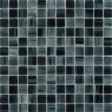 Emser Swirl Lake 1" x 1" Square on 12" x 12" Glass Mosaic Sheet, , large