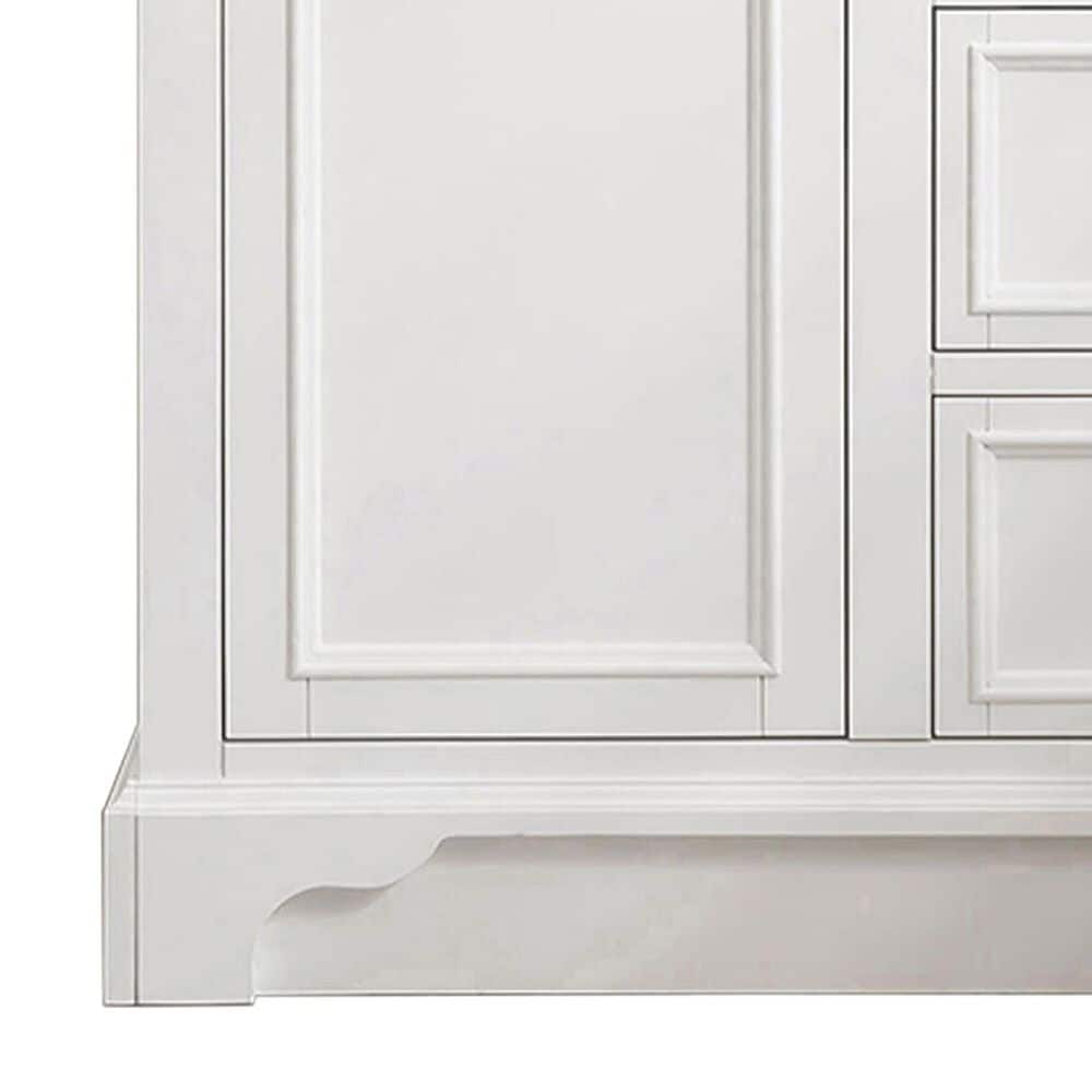 James Martin Vanities De Soto 36" Single Bathroom Vanity in Bright White with 3 cm Carrara White Marble Top and Rectangular Sink, , large