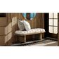 Jennifer Taylor Home Bella Accent Bench with Ivory White Upholstered in Natural, , large