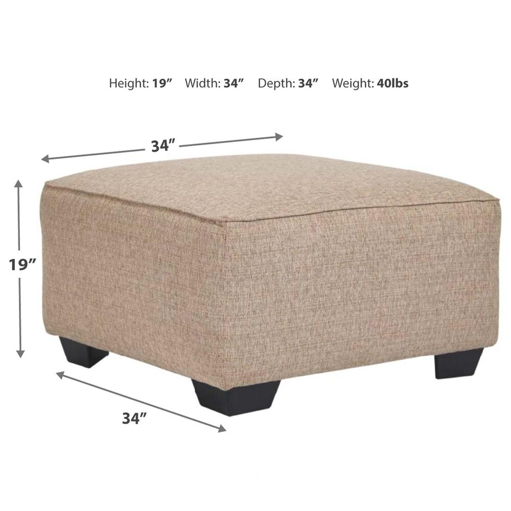 Ashley Baceno Oversized Accent Ottoman in Hemp, , large