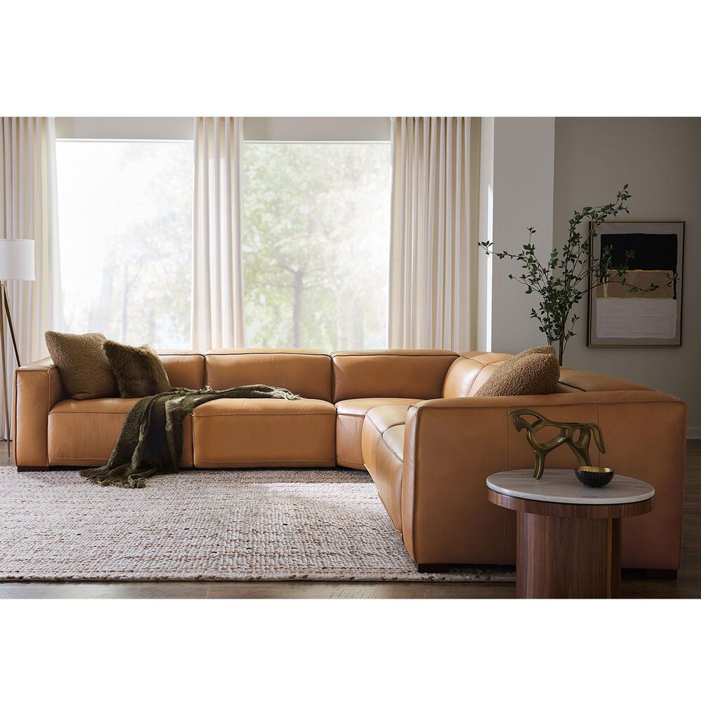 Hooker Furniture Fresco 5-Piece Stationary Reversible Sectional in Zen Carmel, , large