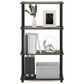 HOMLUX Turn-N-Tube 4-Tier Multipurpose Shelf Display Rack in French Oak Grey and Black, , large