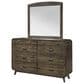 New Heritage Design Rex 8-Drawer Dresser with Mirror in Walnut, , large