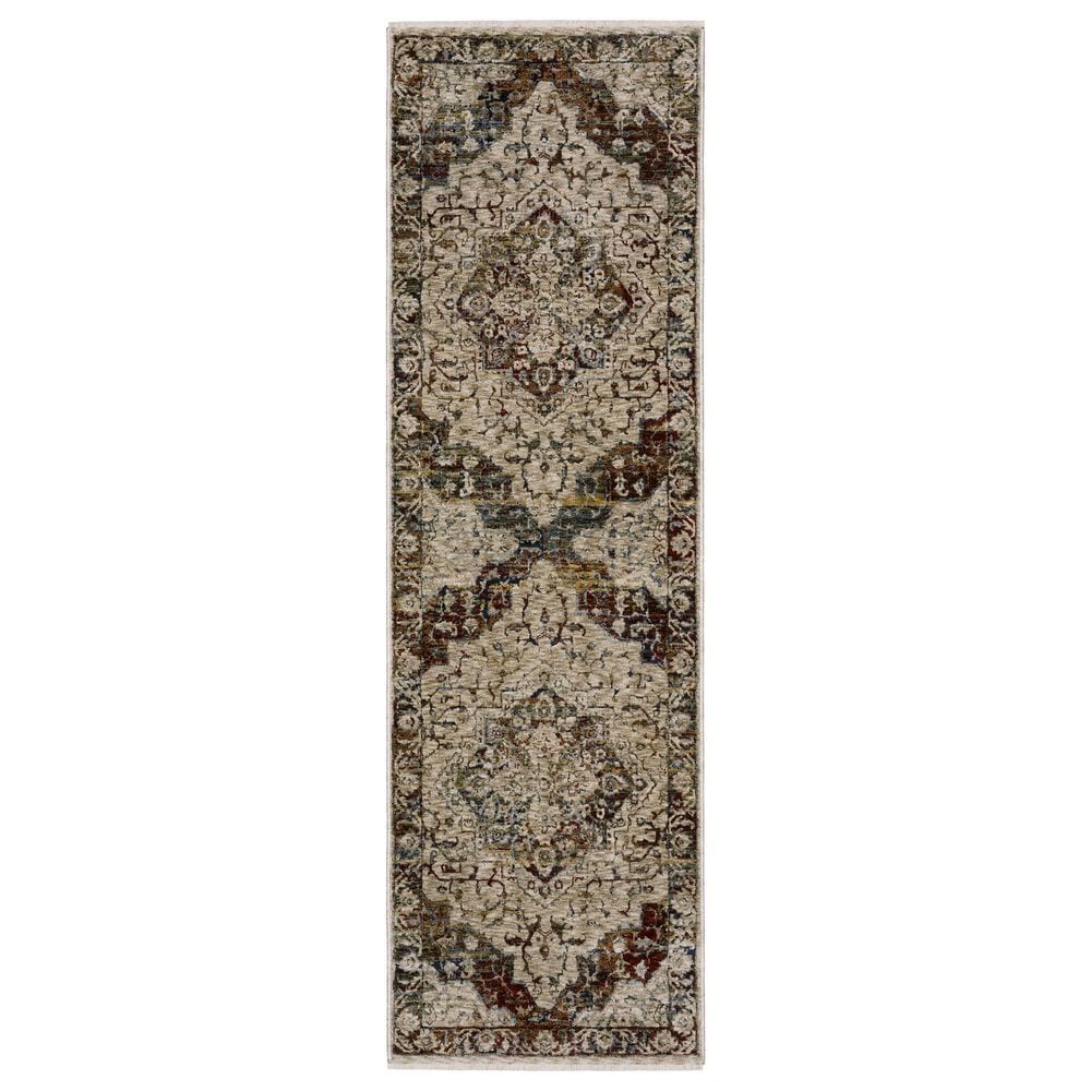 Oriental Weavers Capella Oriental Beige and Multicolor 2"3" x 7"6" Runner, , large