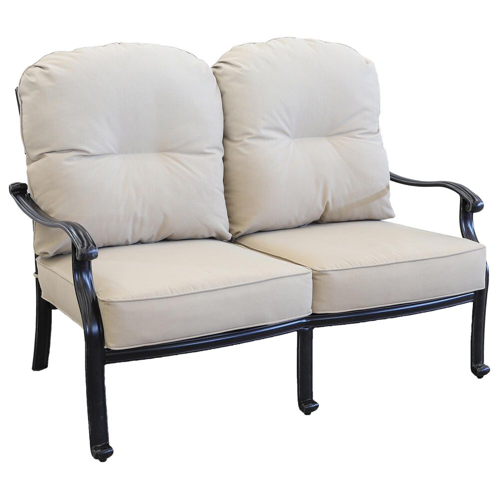 GatherCraft Geneva Patio Loveseat in Linen Beige, , large