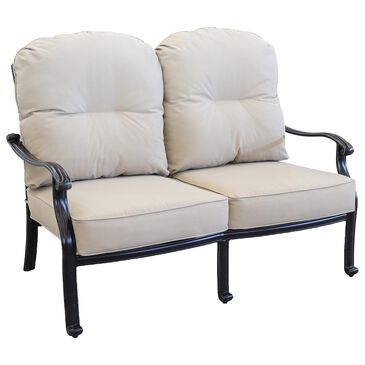 GatherCraft Geneva Patio Loveseat in Linen Beige, , large