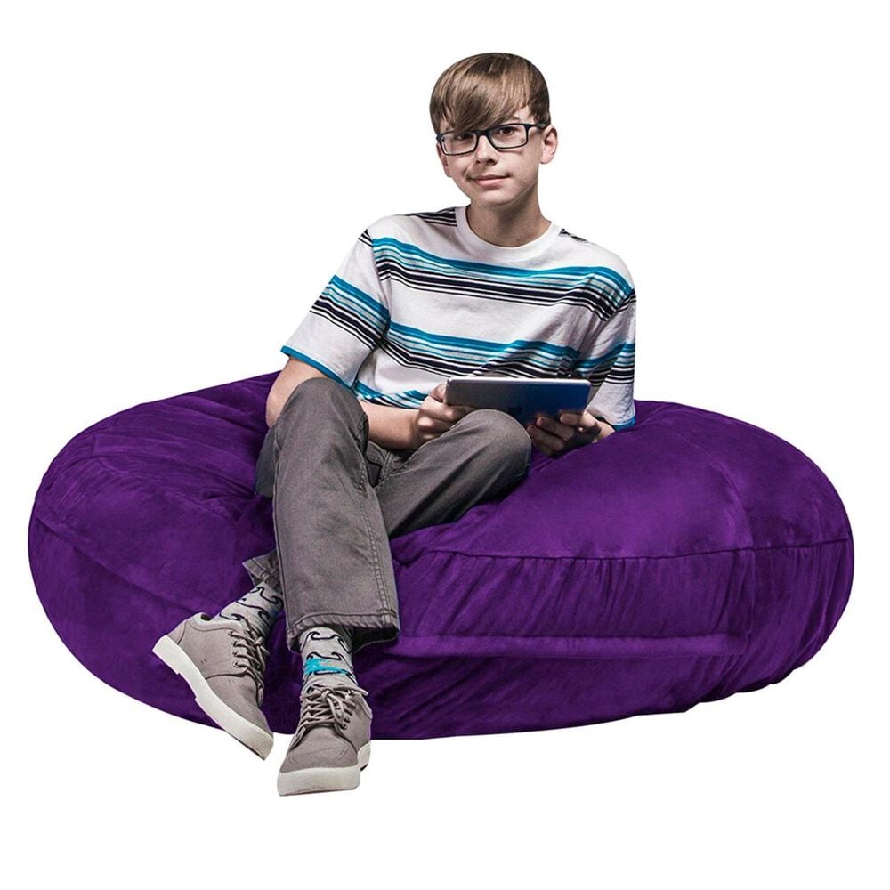 Jaxx 4&#39; Cocoon Kids Bean Bag in Grape, , large
