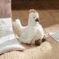 Lambs & Ivy Farmyard Friends Peep Chicken Plush Toy in White, Brown and Light Taupe, , large