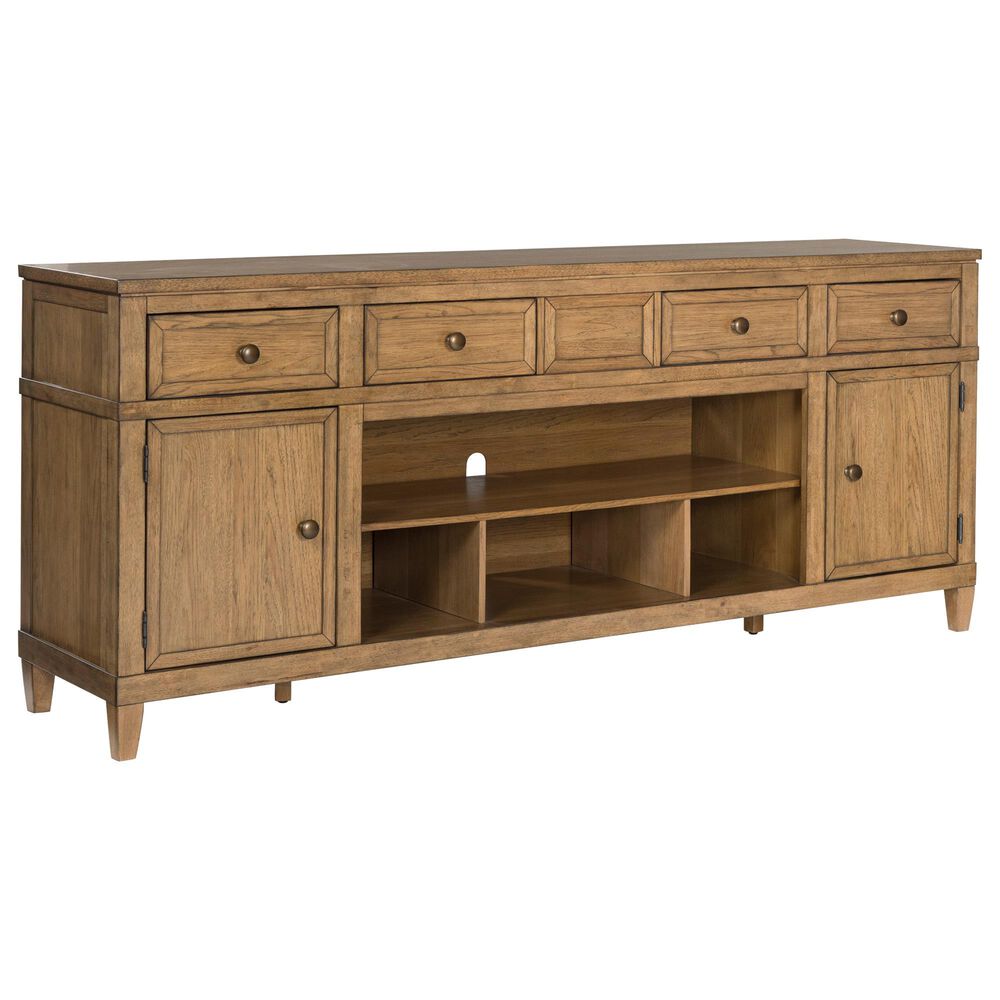 Ashley Sharlance 81" XL TV Stand in Light Brown, , large
