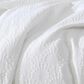Hallmart Collectibles Matelasse Fan 3-Piece King Comforter Set in White, , large