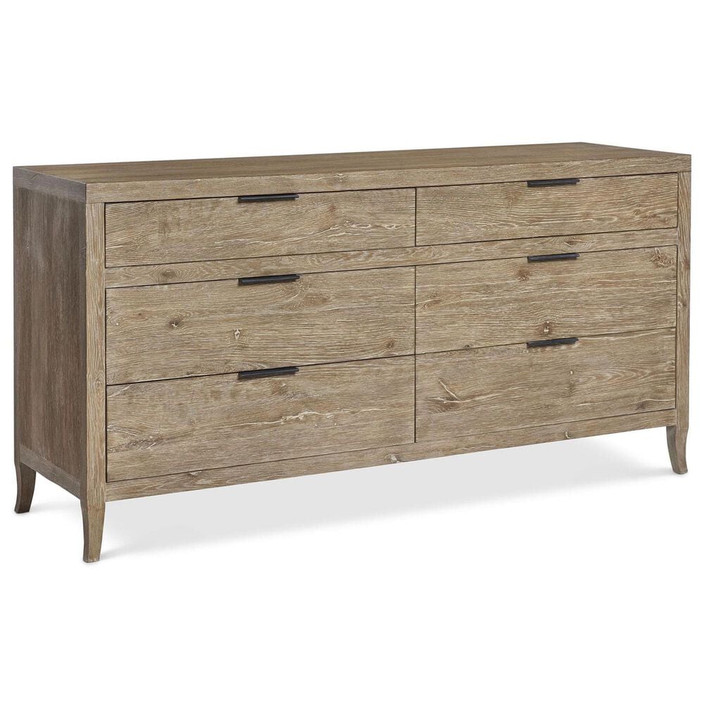 Bernhardt Tribeca Dresser and Mirror in Light Brown Finish, , large