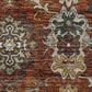 Dalyn Rug Company Silk Road Paprika, Chocolate, Ivory, Gold, Copper, Blue, Teal and Mocha 3" x 5" Area Rug, , large
