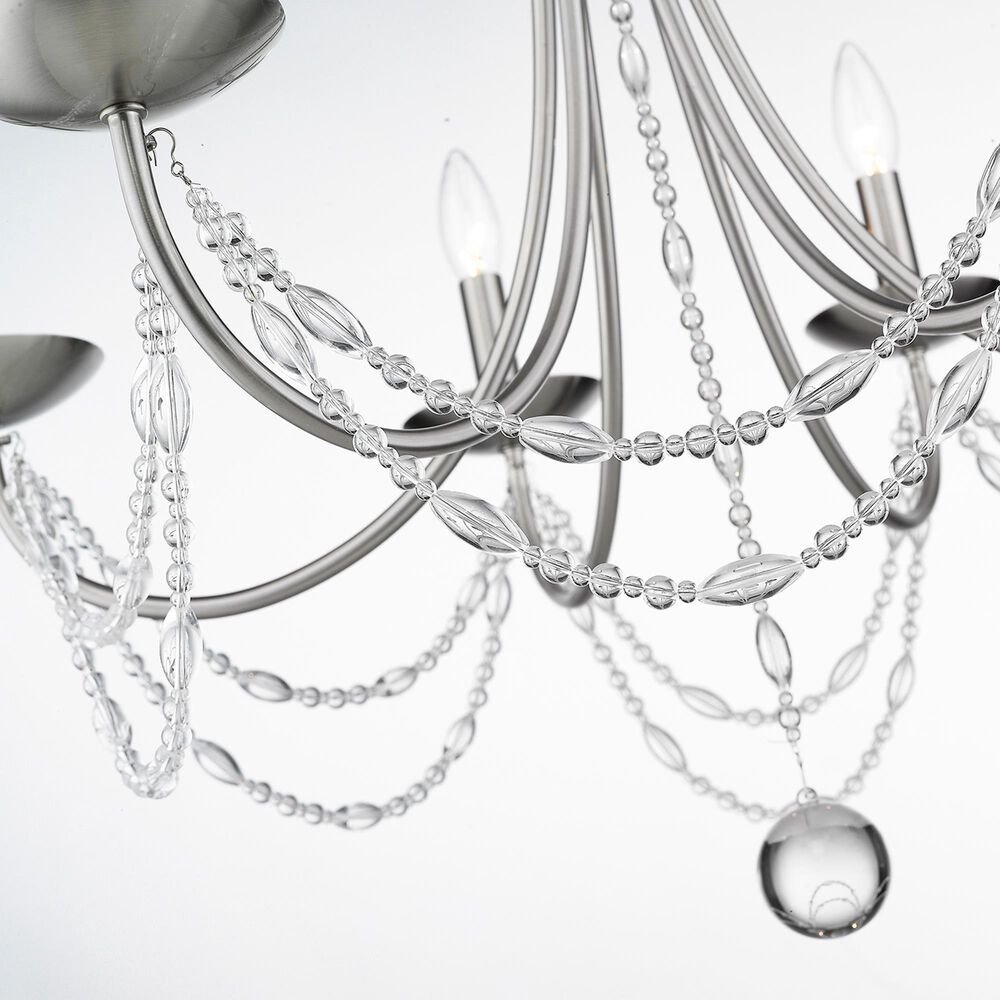 Golden Lighting Mirabella 6-Light Chandelier in Pewter, , large