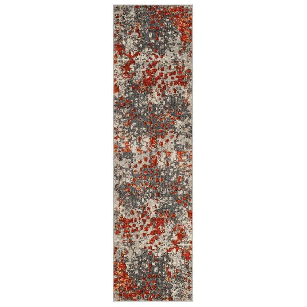 Safavieh Monaco MNC225H-28 2"2" x 8" Grey/Orange Runner, , large