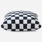 Sunday Citizen Checkerboard 20" Square Throw Pillow in Midnight and Clear White, , large