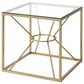 Furniture of America Hough Coffee Table Set in Gold and Clear (Set of 2), , large