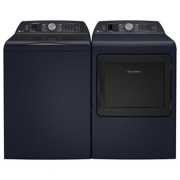 GE Profile 5.3 Cu. Ft. Top Load Washer and 7.3 Cu. Ft. Electric Dryer Laundry Pair in Sapphire Blue, , large
