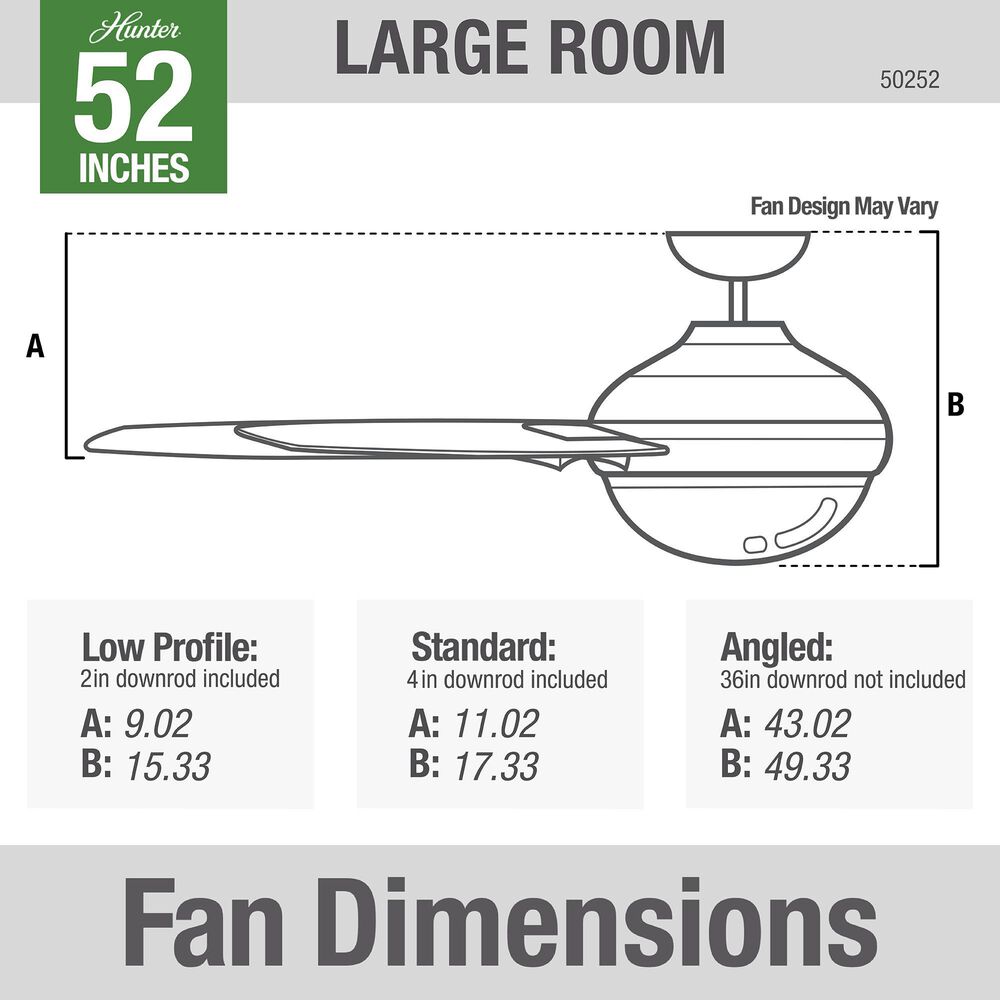 Hunter Mill Valley 52&quot; Outdoor Ceiling Fan with Light in Indigo Blue, , large