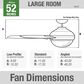 Hunter Mill Valley 52" Outdoor Ceiling Fan with Light in Indigo Blue, , large