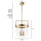 Hunter Karloff 13" 3-Light Pendant in Alturas Gold, , large