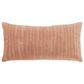 Rizzy Home 14" x 26" Striped Down Filled Lumbar Pillow in Terra Cotta, , large