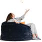 Jaxx Saxx 4" Plush Bean Bag Chair in Midnight Blue, , large