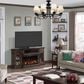 Fabio Flames Hamilton 70" TV Stand with Fireplace in Prairie Brown, , large