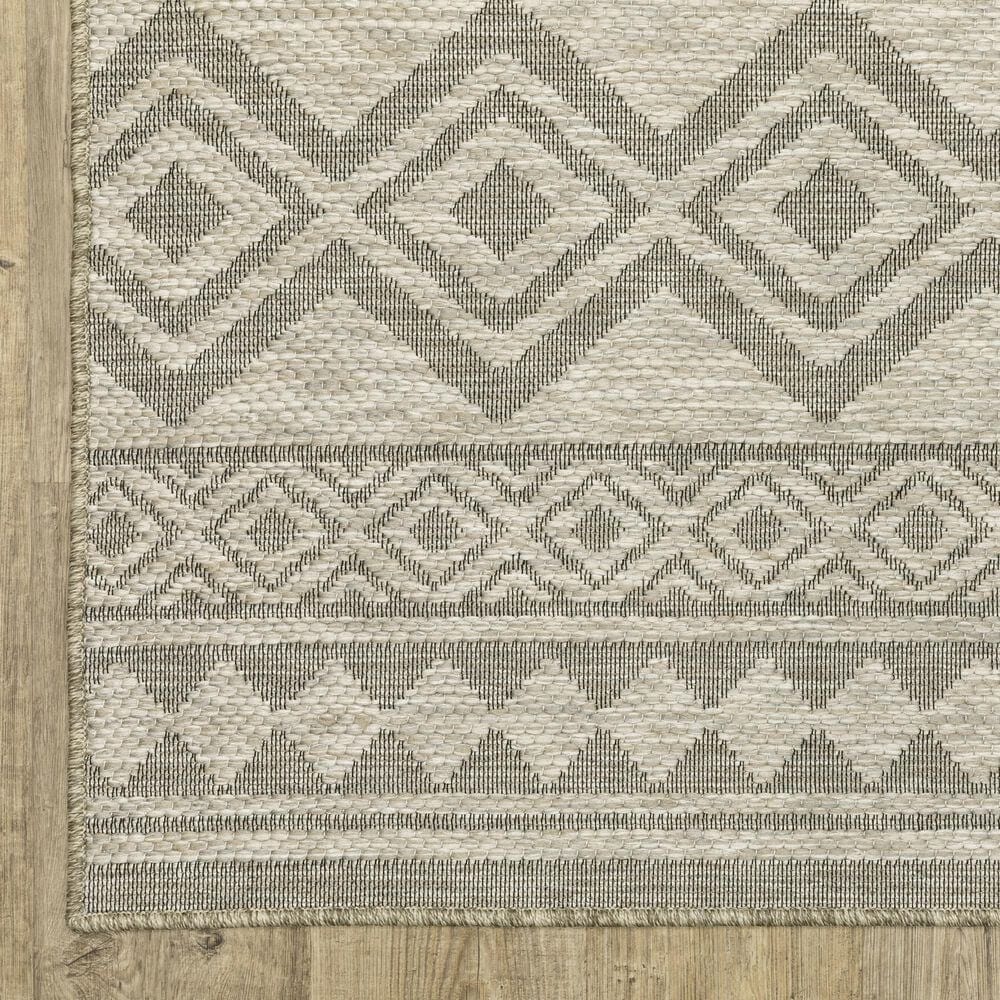 Oriental Weavers Tortuga TR03A 5&#39;3&quot; x 7&#39;3&quot; Beige and Black Area Rug, , large