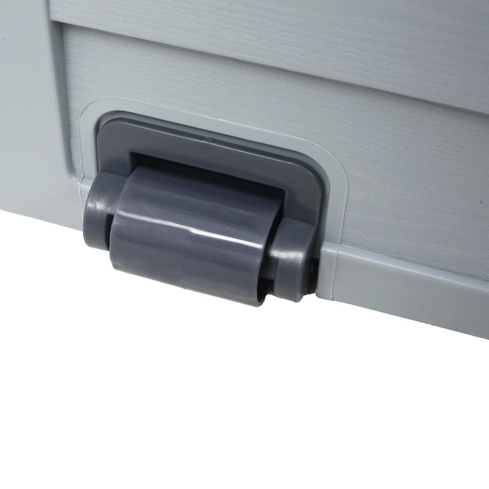 Hearth and Haven 75-Gallon Outdoor Plastic Deck Box with Built-In Wheels in Gray, , large