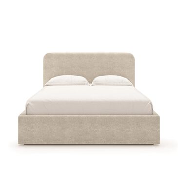 37B Queen Upholstered Platform Bed in Ricotta Boucle, , large