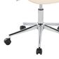 LumiSource Fabrico Swivel Office Chair with Cream Faux Leather Cushion in Chrome, , large