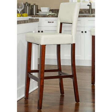 Linden Boulevard Bailie Barstool in White, , large